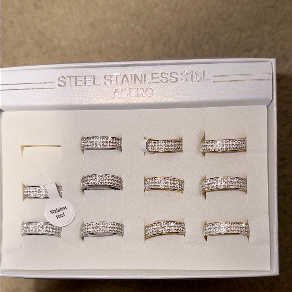 Acer Women's Silver Stainless Steel Ring Collection